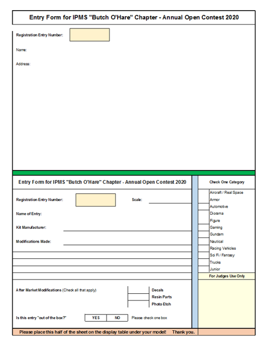 2021 Entry Form