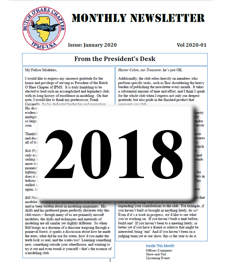 2018 Newsletters